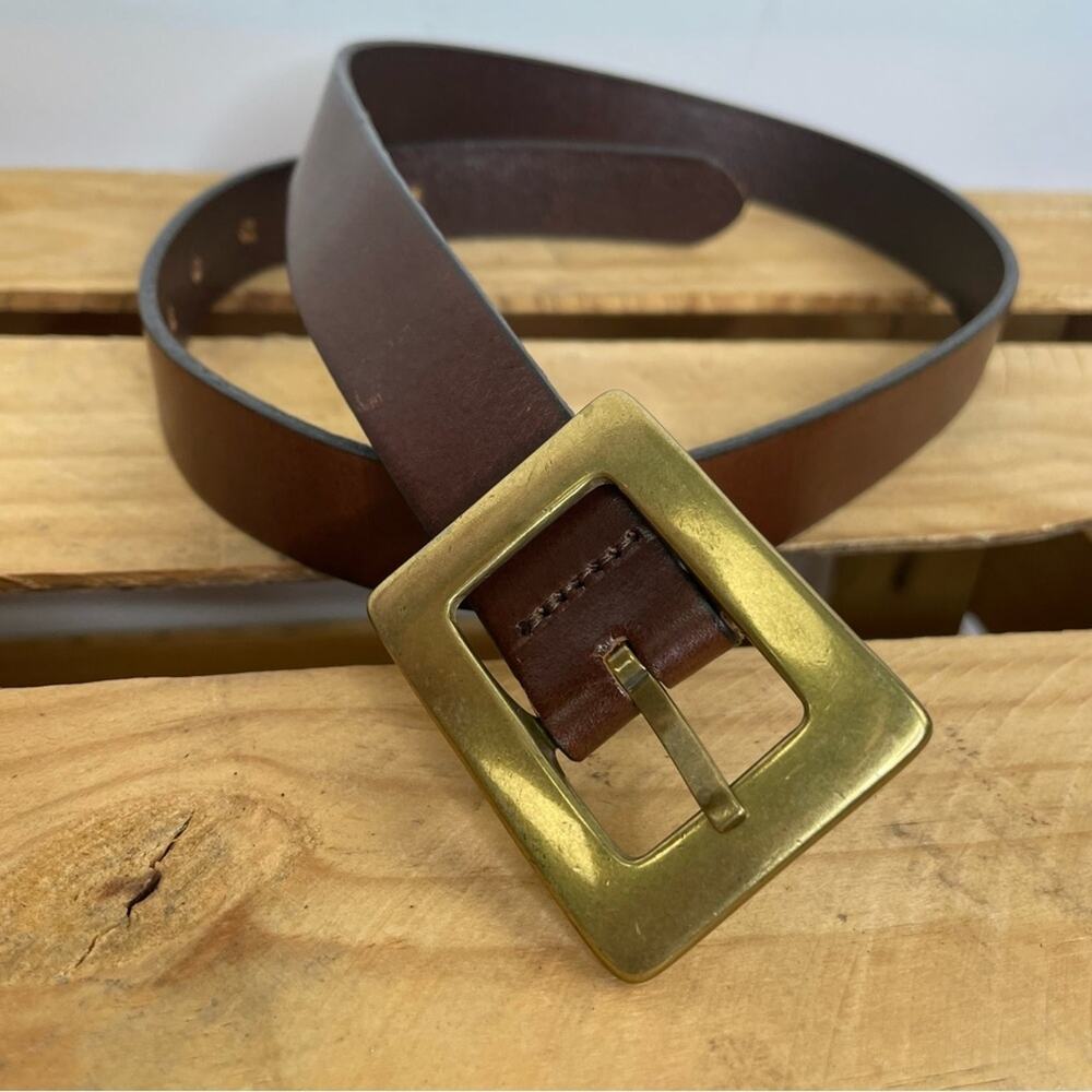 Unbranded brown leather belt size Small